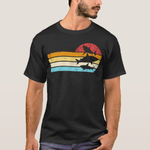 Sharks Retro Sunset Vintage Shark Lover Retro T-Shirt