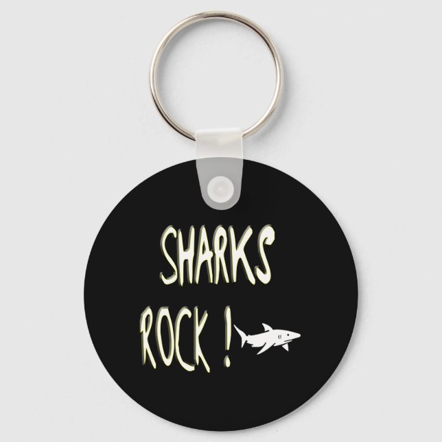 Sharks Rock! Keychain (Front)