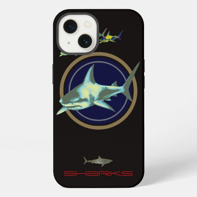 Sharks sea-inspired iPhone case (Back)