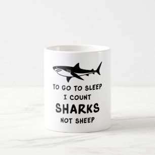 Sharks Shark Fin Fish Sea Ocean Cool Funny Gift Coffee Mug