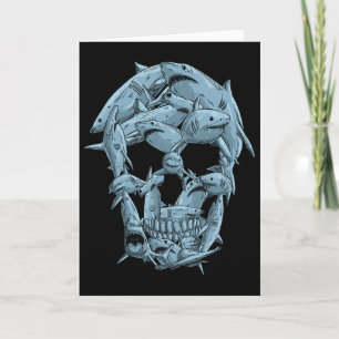 Sharks Skull For Men Women Kids Boys Girls Shark H Card