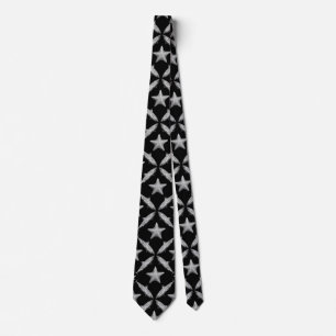Sharks Starfish Ocean Life Nautical Coastal Black Tie