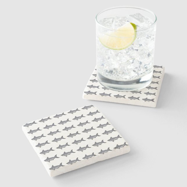 Sharks Stone Coaster (Side)