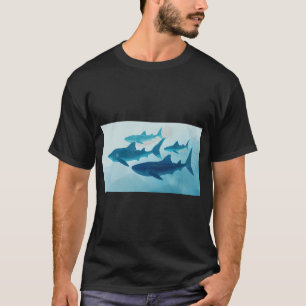 Sharks swimming in blue water T-Shirt