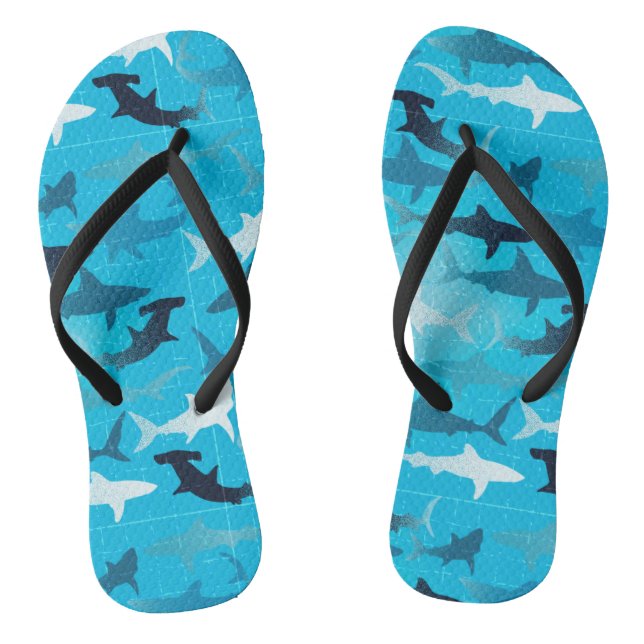 sharks! thongs (Footbed)