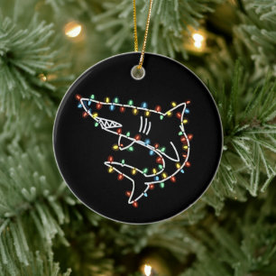 Sharks Tree Christmas Xmas Pet Animal Shark Lover Ceramic Ornament