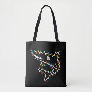 Sharks Tree Christmas Xmas Pet Animal Shark Lover Tote Bag