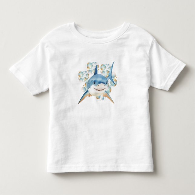 Sharks Underwater Add Name Toddler T-Shirt (Front)