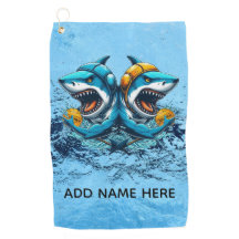 Sharks - Waterpolo small towel with eye for hook