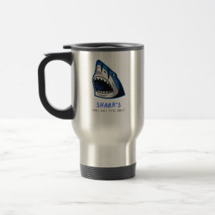 SHARKS WILL KILL YOU BRO...  FUNNY QUOTE TRAVEL MUG