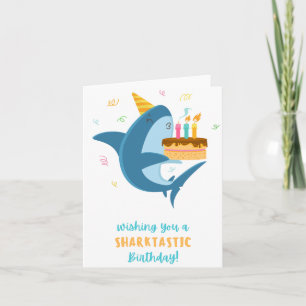 Sharktastic Puns Birthday Card