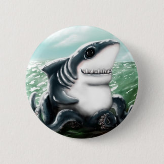Sharktopus 6 Cm Round Badge