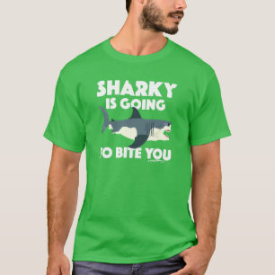 Sharky Is Going To Bite You Design - Basic Dark T- T-Shirt