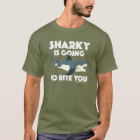 Sharky Is Going To Bite You Design - Basic Dark T-