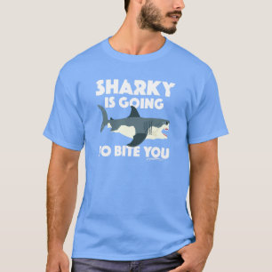 Sharky Is Going To Bite You Design - Basic Dark T- T-Shirt
