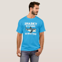 Sharky Is Going To Bite You Design - Basic Dark T-