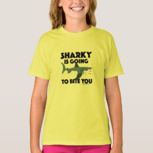 Sharky Is Going To Bite You Design - Girls' Basic  T-Shirt