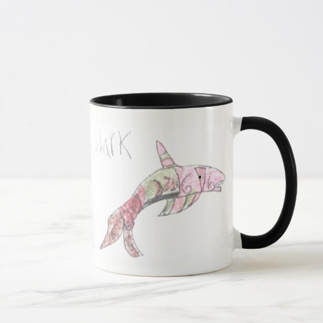 Sharky Shark - Kids Shark Art Combo Mug (Right)