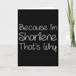 Sharlene Funny Personalized Birthday Women Name Gi Card