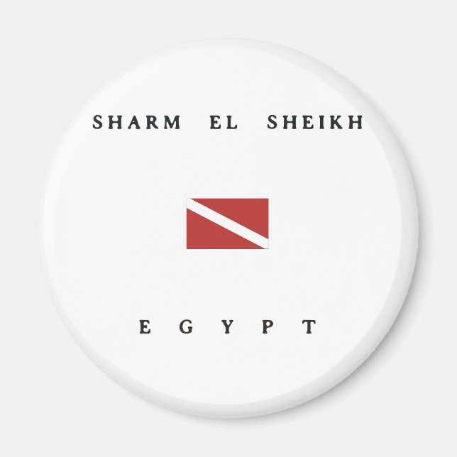 Sharm el Sheikh Egypt Scuba Dive Flag Magnet (Front)