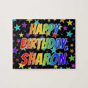 "SHARON" First Name, Fun "HAPPY BIRTHDAY" Jigsaw Puzzle