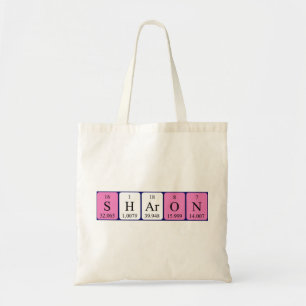 Sharon periodic table name tote bag