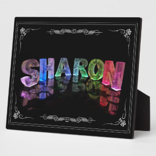 Sharon - The Name Sharon in 3D Lights (Photograph Plaque