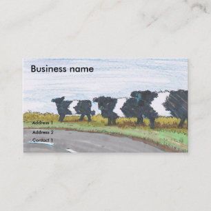 Sharp Bend in Road Cartoon Business Card