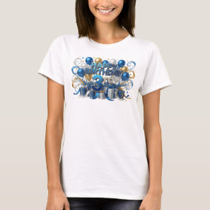 Sharp Blue HAPPY BIRTHDAY 3RD Wearable Art T-Shirt