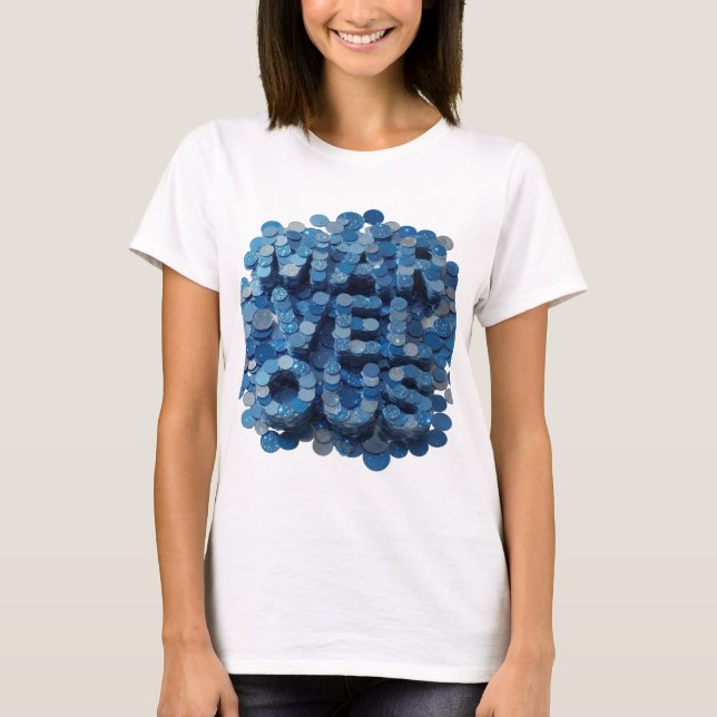 Sharp Blue MARVELOUS Slogan Design T-Shirt (Front)