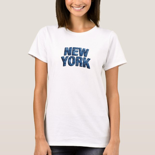 Sharp Blue NEW YORK Graphic Tee (Front)