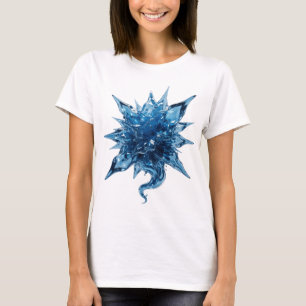 Sharp Blue WATER BALL Graphic Design T-Shirt