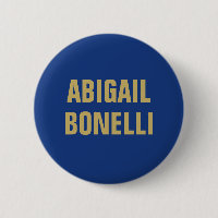 Sharp bold custom minimalist name gold blue colour