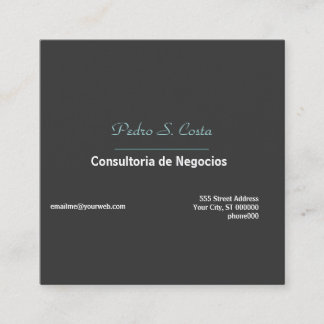 Sharp Business Consultant Assistant Manager Square Business Card