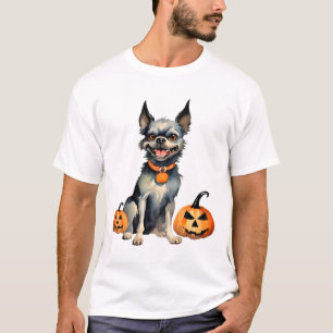 Sharp Dog Guards Halloween Pumpkins Premium  T-Shirt