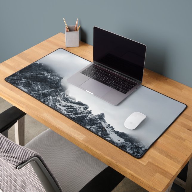 Sharp edges of mountains and soft clouds desk mat (Office 2)