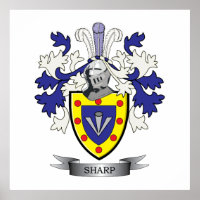 Sharp Family Crest Coat of Arms