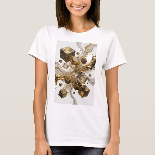 Sharp Gold ABSTRACT ART Custom Tee (Front)