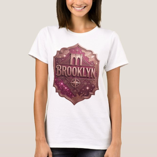 Sharp Gold BROOKLYN Slogan Tee (Front)
