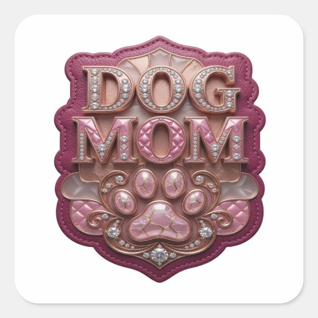 Sharp Gold DOG MOM Sticker Art (Front)