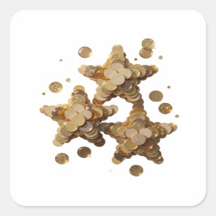 Sharp Gold GOLDEN STARS Sticker Print