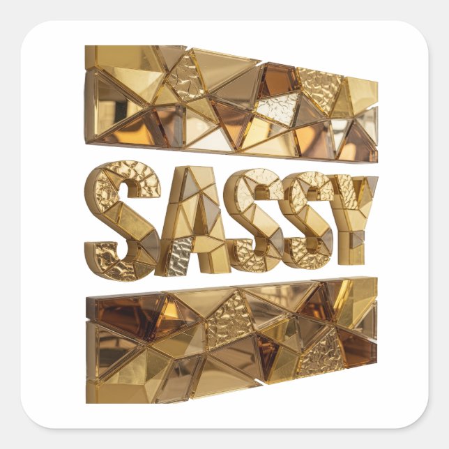 Sharp Gold SASSY Gift Sticker (Front)