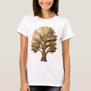 Sharp Grey GOLDEN TREE OF LIFE Text Design T-Shirt