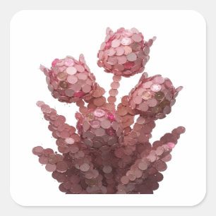 Sharp Pink Abstract Gift Sticker
