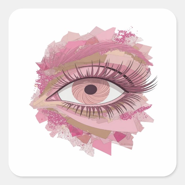 Sharp Pink Abstract Sticker Graphic (Front)