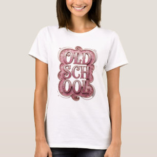 Sharp Pink OLD SCHOOL Custom Design T-Shirt