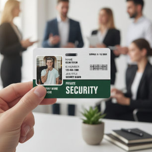 Sharp & Professional: Custom Security Guard ID Badge