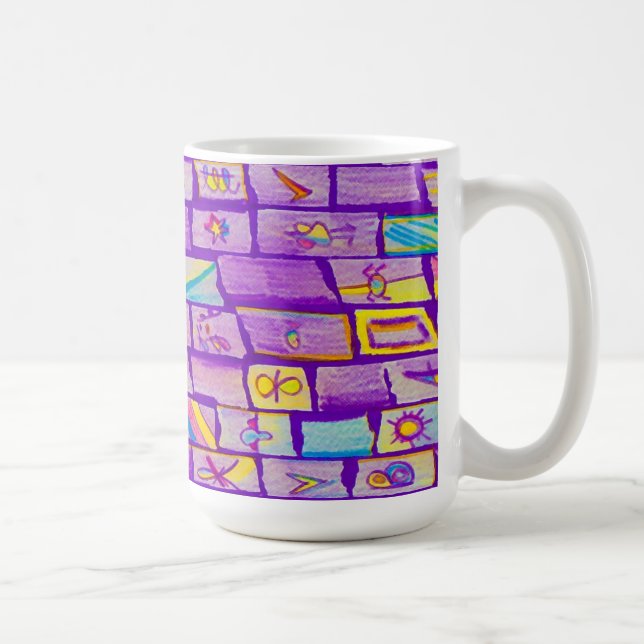 Sharp Purple Bricks Mug (Right)