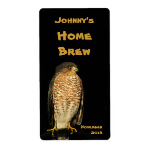 Sharp Shinned Hawk Beer Label