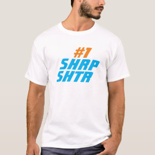 Sharp Shooter Basketball Quote with Blue Text T- T-Shirt